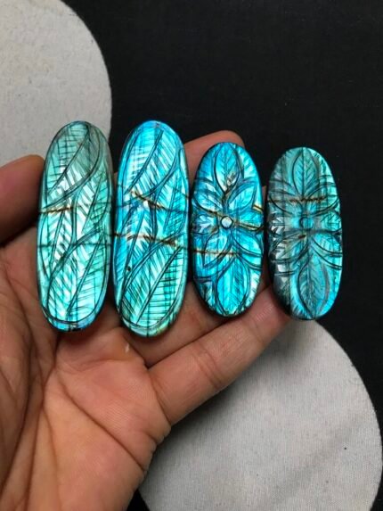 Labradorite Cabochon 5 Piece Size 41-38 MM Approx (Copy)