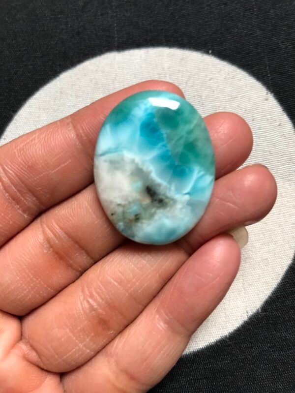 Larimar Cabochon 1 Piece Size 32 MM Approx
