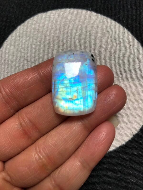 Rainbow Moonstone Cabochon 1 Piece Size 31 MM Approx