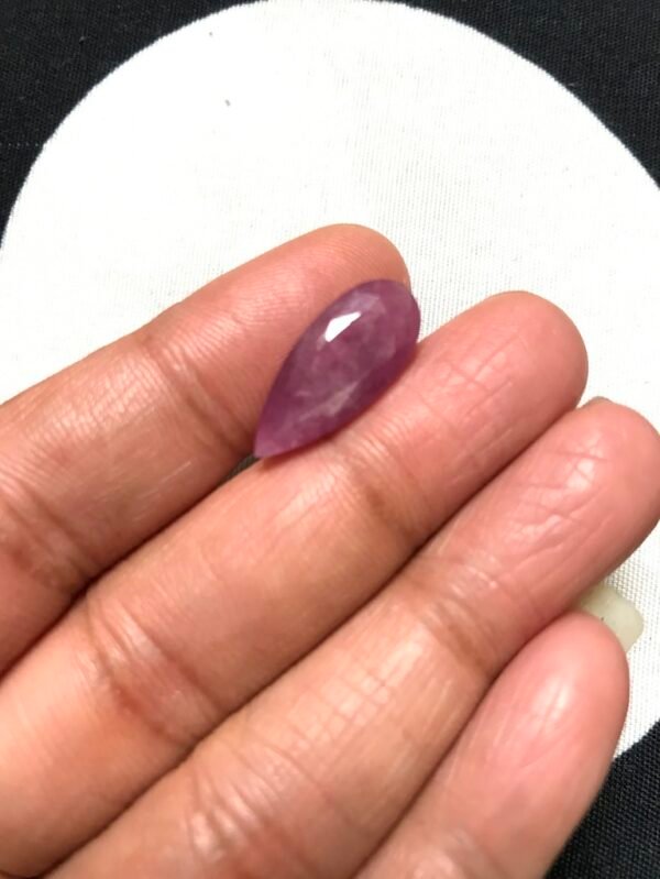 Ruby Faceted Cabochons 1 Piece Size 20 MM Approx