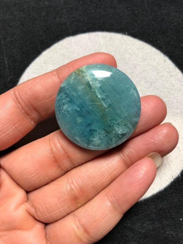 Aquamarine Cabochon 1 Piece Size 34 MM Approx