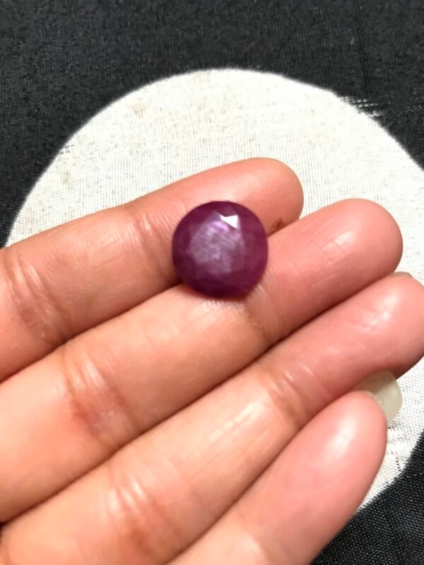 Natural Ruby Faceted Cabochons 1 Piece Size 14 MM Approx