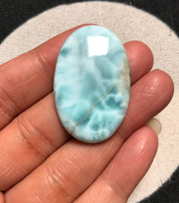 Larimar Cabochon 1 Piece Size 38 MM Approx
