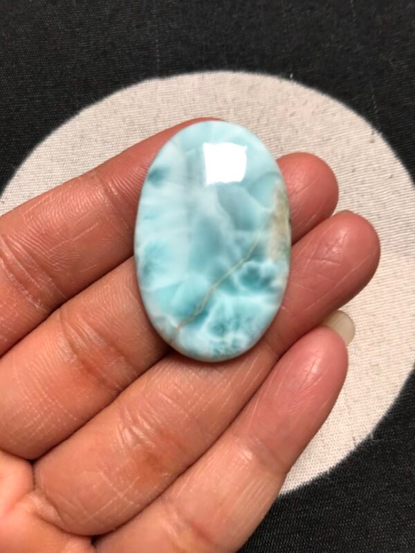 Larimar Cabochon 1 Piece Size 38 MM Approx