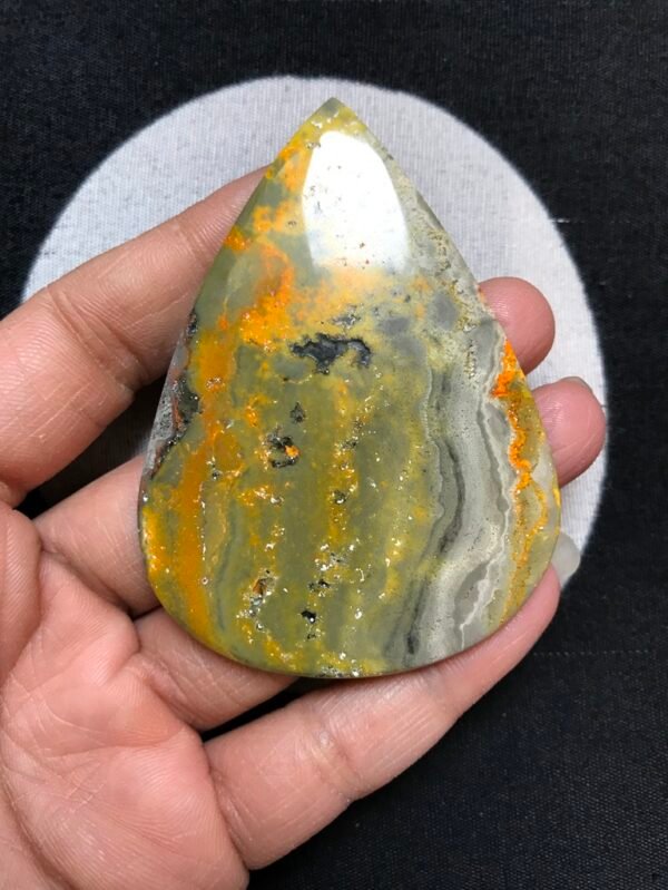 Bumble Bee Jasper Cabochon 1 Piece Size 75 MM Approx