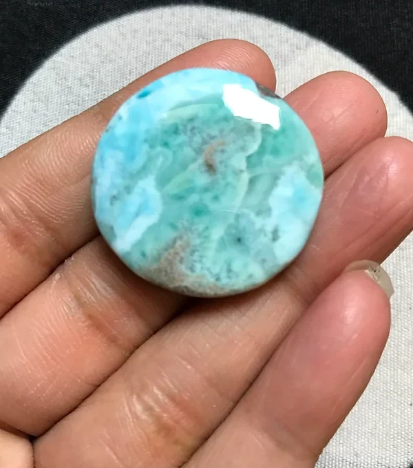 Larimar Cabochon 1 Piece Size 30 MM Approx