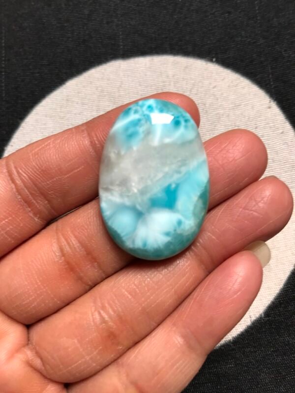 Larimar Cabochon 1 Piece Size 33 MM Approx