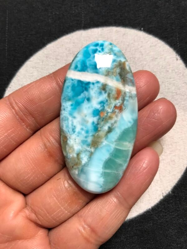 Larimar Cabochon 1 Piece Size 55 MM Approx