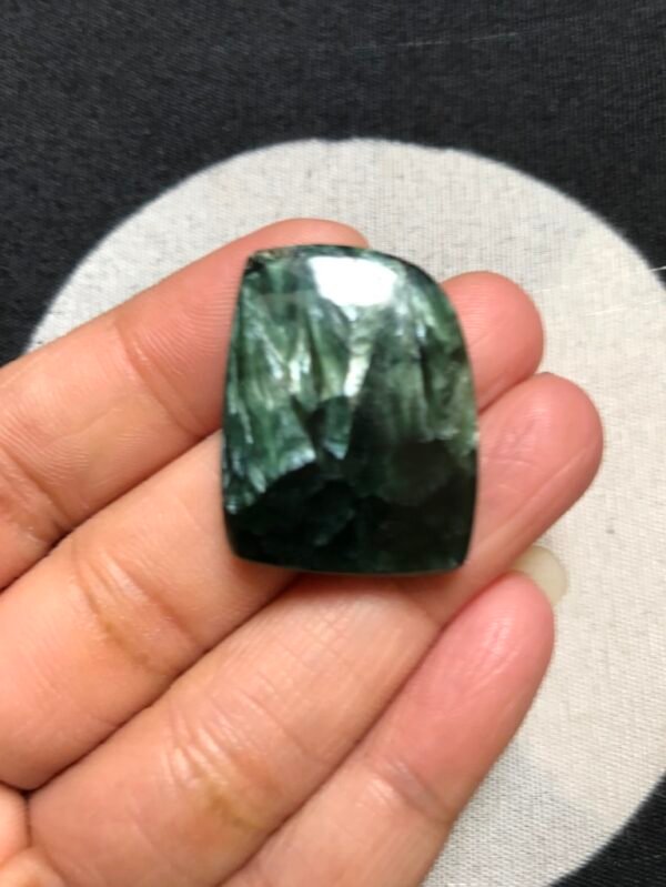 Seraphinite Cabochon 1 Piece Size 29 MM Approx
