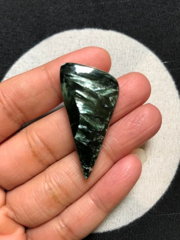 Seraphinite Cabochon 1 Piece Size 40 MM Approx