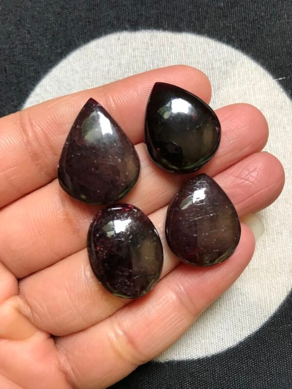 Garnet Cabochon 4 Piece Size 23-20 MM APPROX
