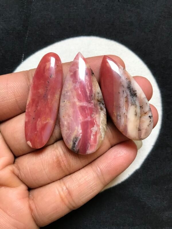 Peruvian Opal Cabochon 3 Piece Size 43-39 MM Approx