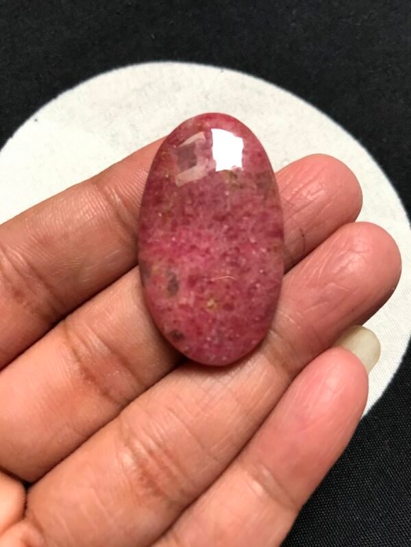 Rhodonite Cabochons 1 Piece Size 37 MM APPROX