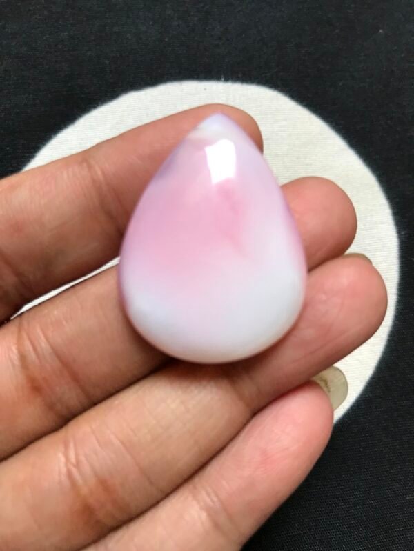 Pink Peruvian Opal Cabochon 1 Piece Size 34 MM Approx