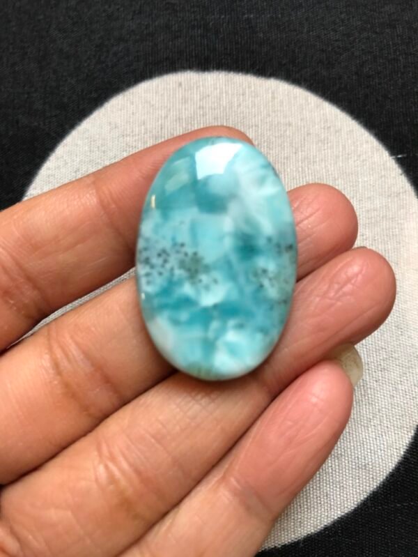 Larimar Cabochon 1 Piece Size 34 MM Approx