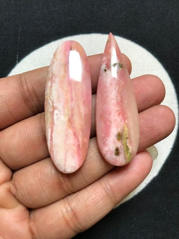 Peruvian Opal Cabochon 2 Piece Size 50-49 MM Approx