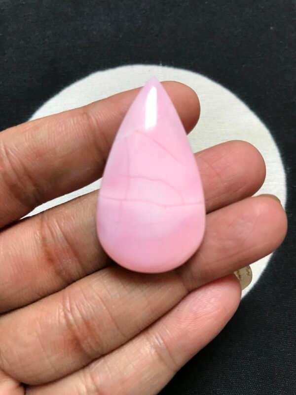 Pink Peruvian Opal Cabochon 1 Piece Size 39 MM Approx
