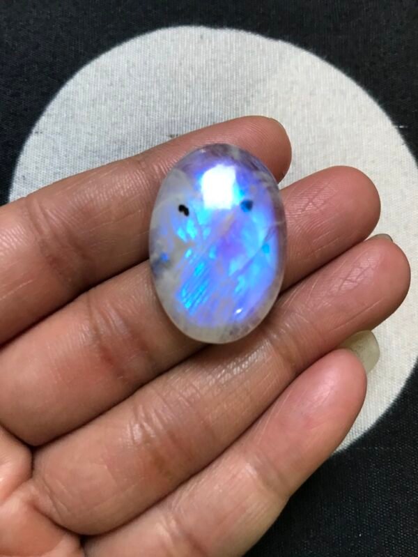 Rainbow Moonstone Cabochon 1 Piece Size 31 MM Approx