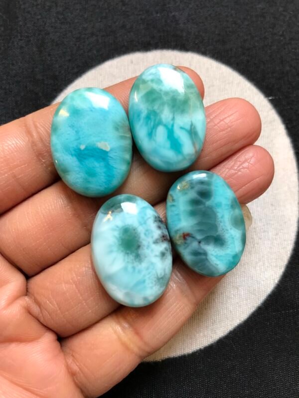 Larimar Cabochon 4 Piece Size 25-24 MM Approx