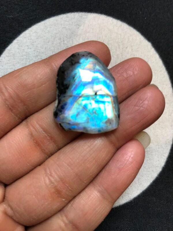Rainbow Moonstone Slice Cabochons 1 Piece Size 29 MM Approx