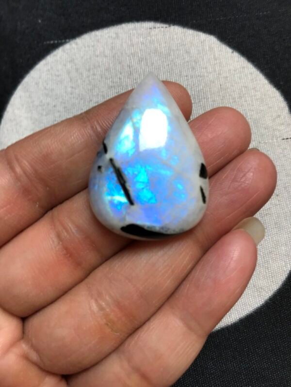 Rainbow Moonstone Cabochon 1 Piece Size 37 MM Approx