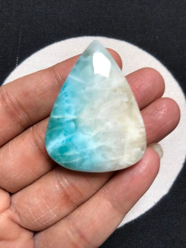 Natural Larimar Cabochon 1 Piece Size 44 MM Approx