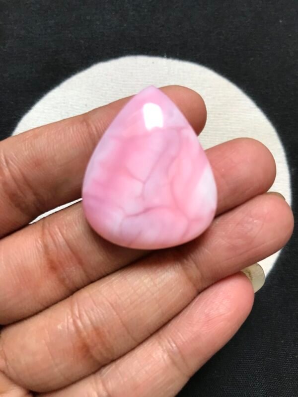 Pink Peruvian Opal Cabochon 1 Piece Size 32 MM Approx