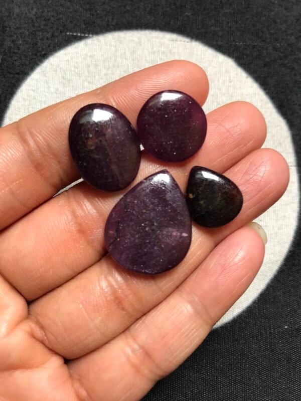 Garnet Cabochon 4 Piece Size 23-14 MM Approx