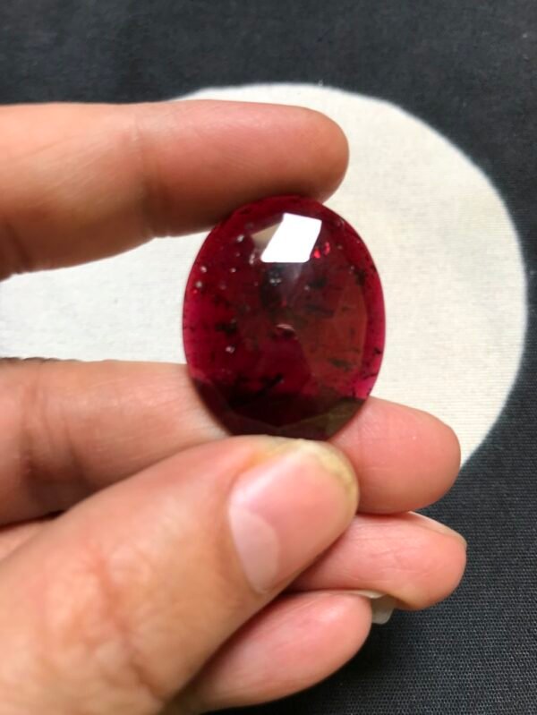 Garnet Faceted Cabochon 1 Piece Size 30 MM Approx