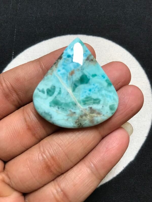 Natural Larimar Cabochon 1 Piece Size 38 MM Approx