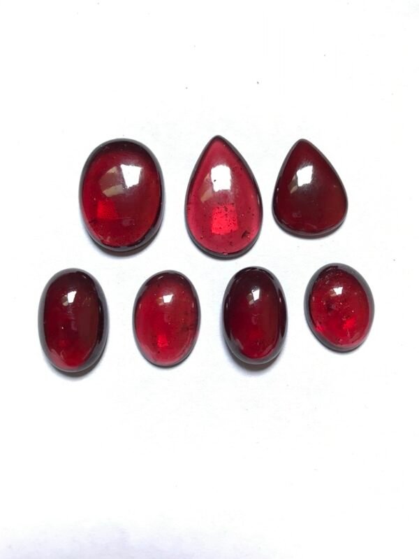 Garnet Cabochon 7  Piece Size 22-15 MM Approx