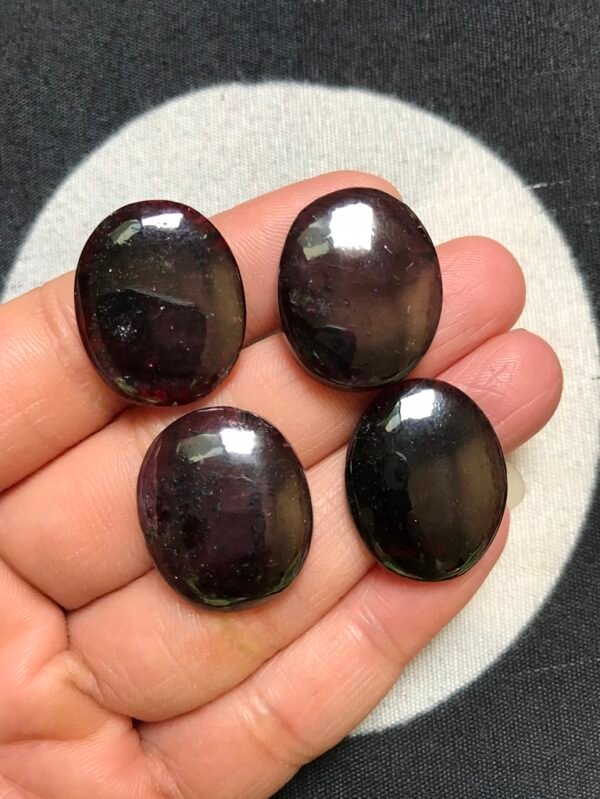 Garnet Cabochon 4 Piece Size 23-22 MM APPROX