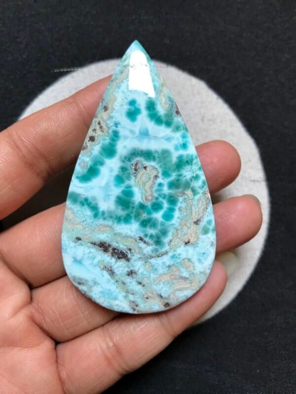 Dominican Larimar Cabochon 1 Piece Size 73 MM Approx