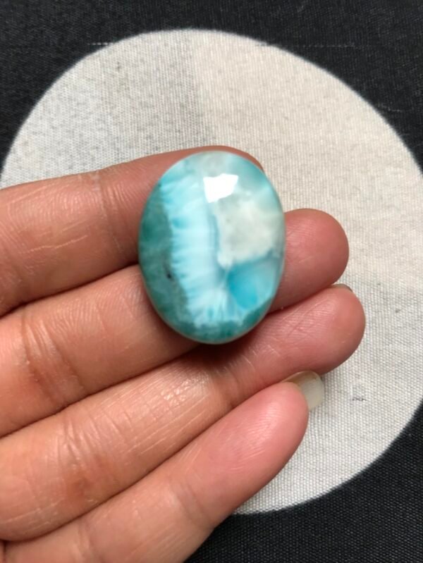 Larimar Cabochon 1 Piece Size 26 MM Approx