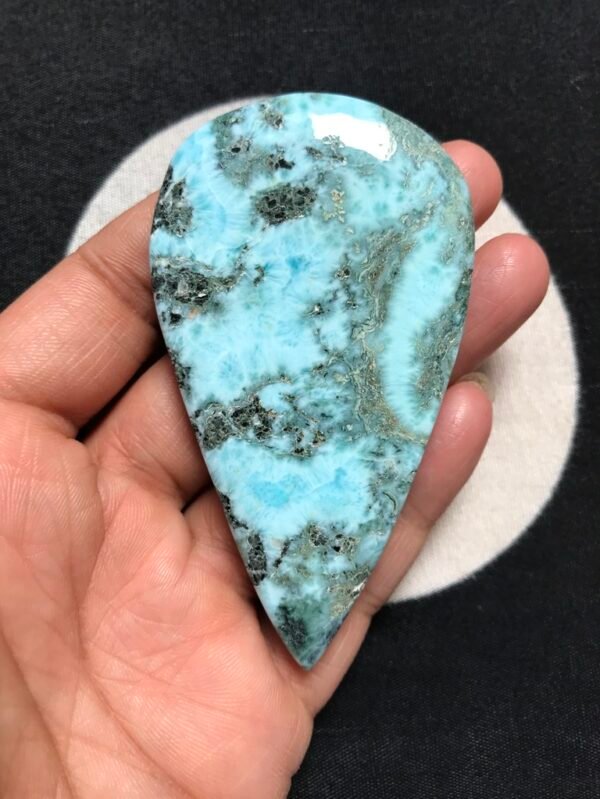 Natural Textured Larimar Cabochon 85 MM Approx