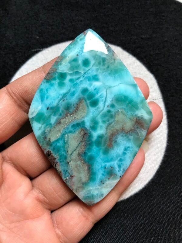 Dominican Larimar Cabochon   Size 78 MM APPROX
