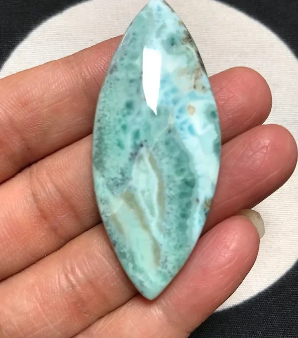 Natural Larimar Cabochon 1 Piece Size 56 MM Approx