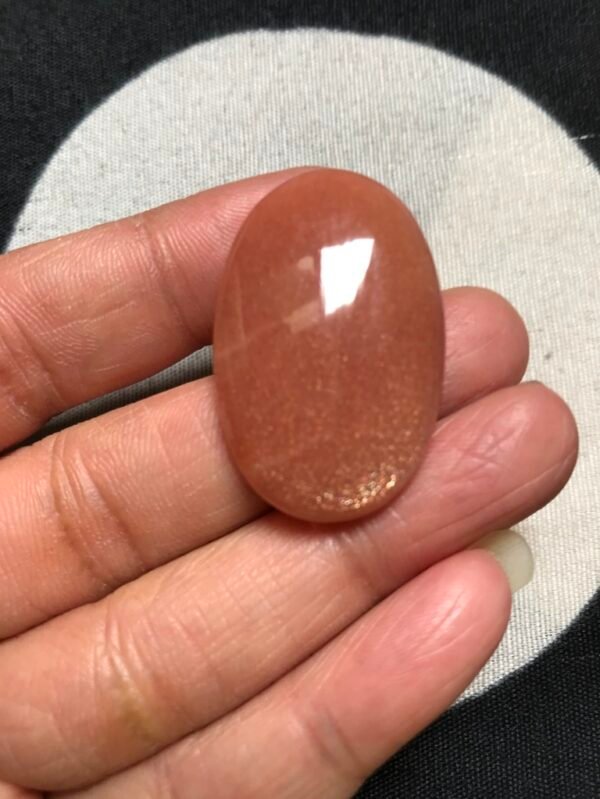 Peach Moonstone Cabochons 1 Piece Size 35 MM Approx