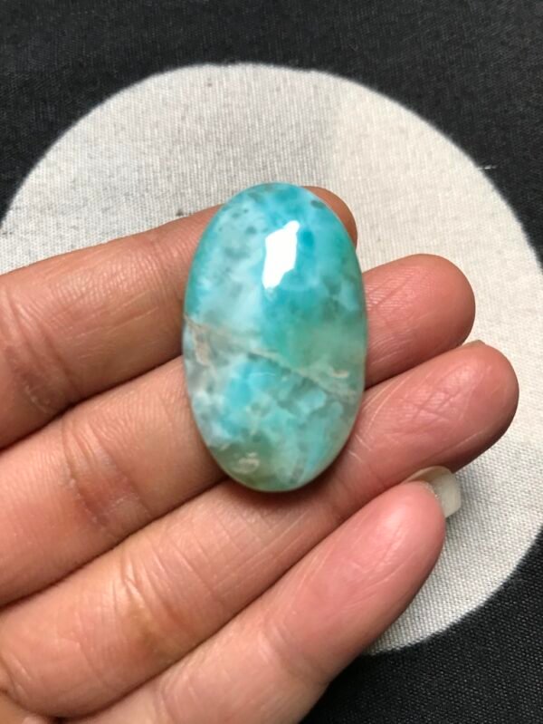 Larimar Cabochon 1 Piece Size 34 MM Approx