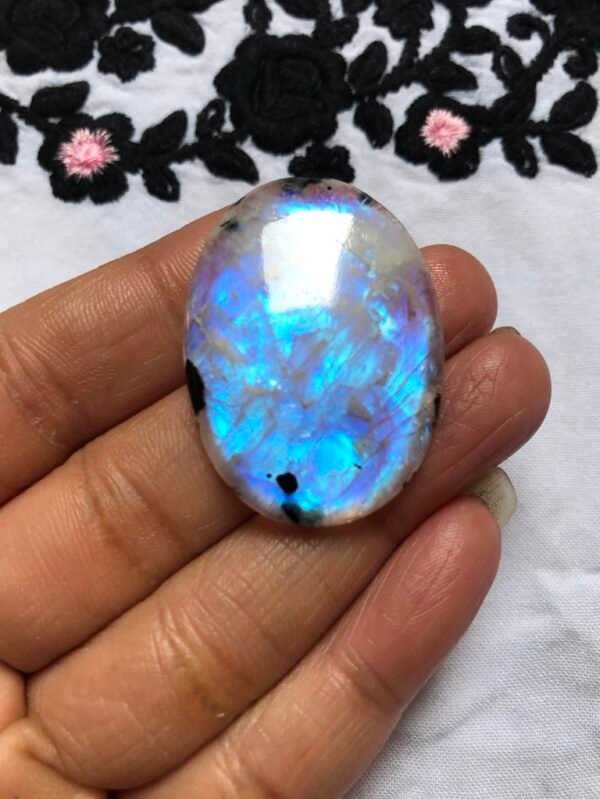 Rainbow Moonstone Cabochon 1 Piece Size 38 MM Approx