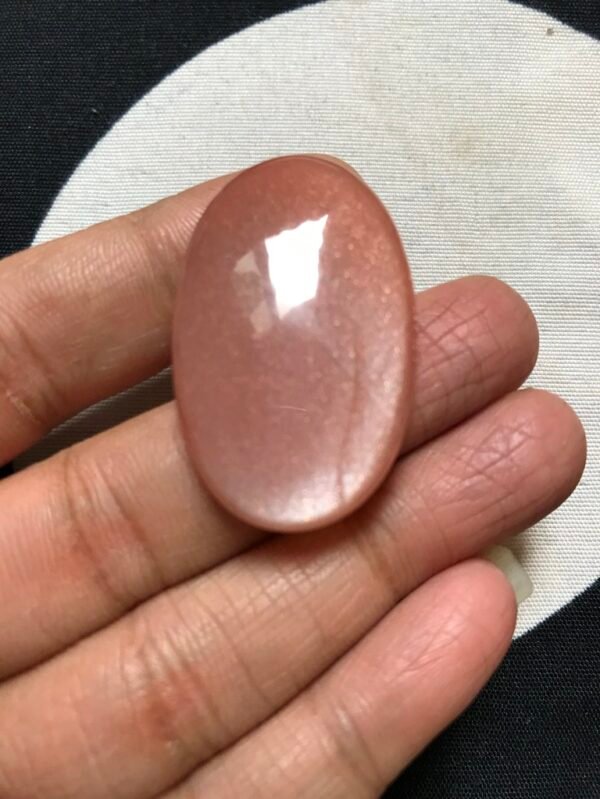 Peach Moonstone Cabochons 1 Piece Size 38 MM Approx
