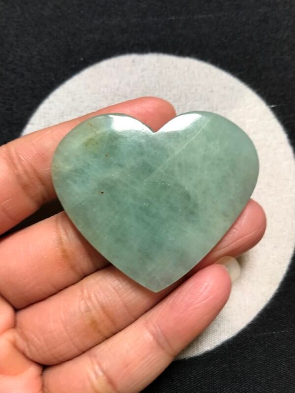 Aquamarine Heart Shape Cabochon 1 Piece Size 50 MM Approx