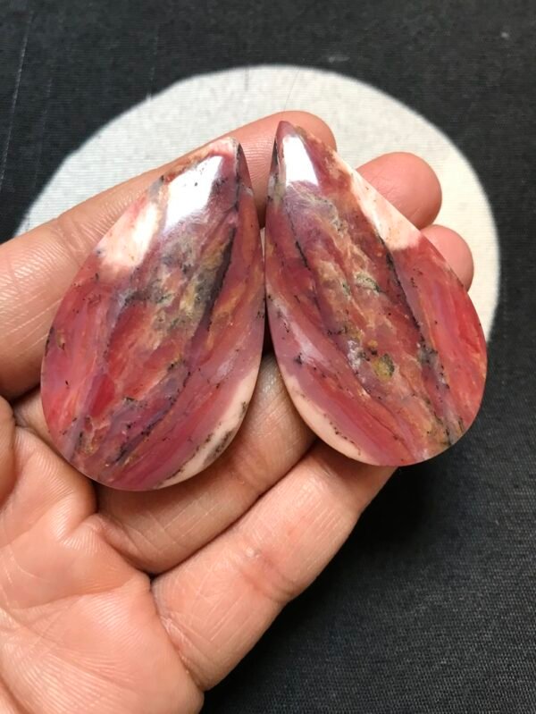 Peruvian Opal Cabochon Pair Size 53 MM Approx