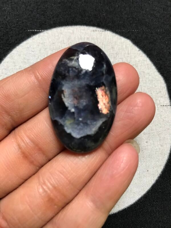 Iolite Cabochon 1 Piece Size 38 MM APPROX