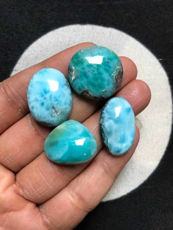Larimar Cabochon 4 Piece Size 23-16 MM Approx