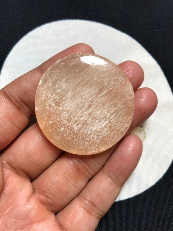 Orange Selenite Cabochon 1 Piece Size 43 MM Approx
