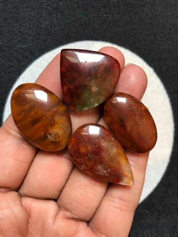 Garden Quartz Cabochon 4 Piece Size 31-26 MM Approx
