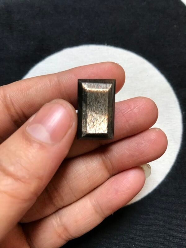 Golden Shine Black Sunstone Faceted Cabochon 1 Piece Size 21 MM Approx