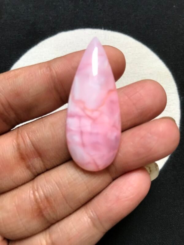 Pink Peruvian Opal Cabochon 1 Piece Size 41 MM Approx