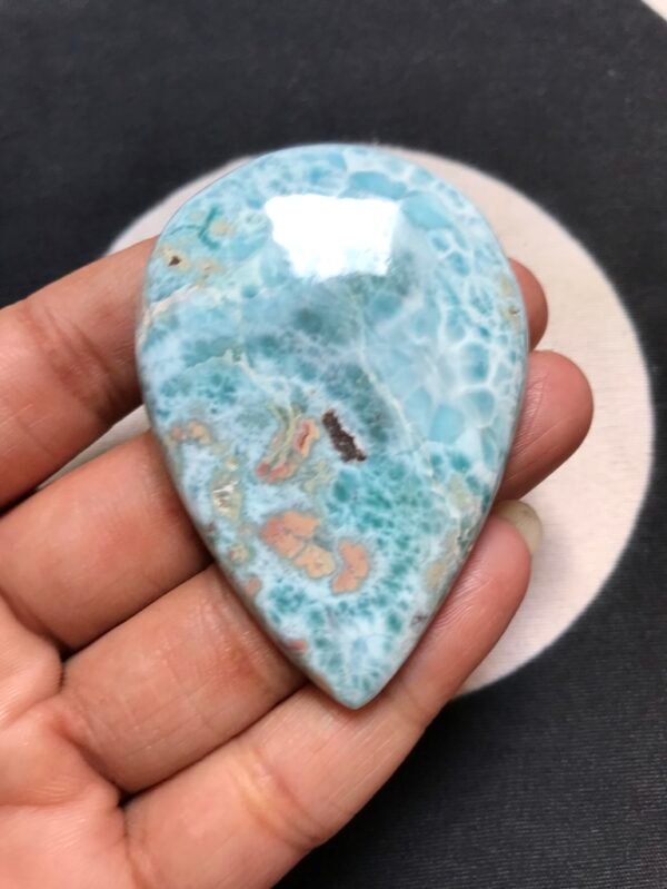 Natural Larimar Cabochon 1 Piece Size 61 MM Approx